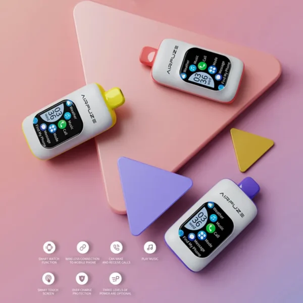 Multiple color options of AirFuze smart disposable vape