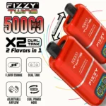 Infographic showing Fizzy Twins vape specifications and features