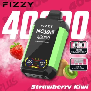 Strawberry Kiwi flavor FIZZY NOVA Plus disposable vape with eco and turbo settings