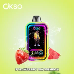 OKSO Magic Mirror 50K Disposable Vape Strawberry Watermelon flavor with 50,000 puffs, sweet strawberry and juicy watermelon blend.