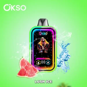 OKSO Magic Mirror 50K Disposable Vape in Watermelon Ice, 50,000 puffs and Type-C recharge, juicy watermelon with a crisp ice exhale.