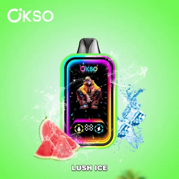 OKSO Magic Mirror 50K Disposable Vape in Watermelon Ice, 50,000 puffs and Type-C recharge, juicy watermelon with a crisp ice exhale.